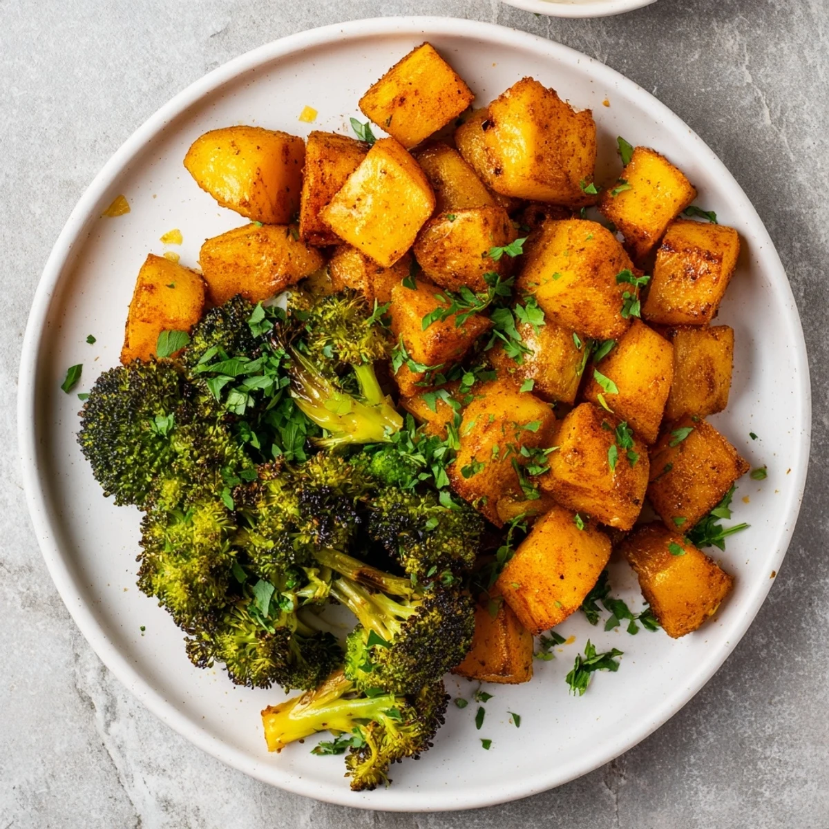 Vibrant image of Roasted Lemon Potatoes and Broccoli, bursting with lemon flavor and herbs.