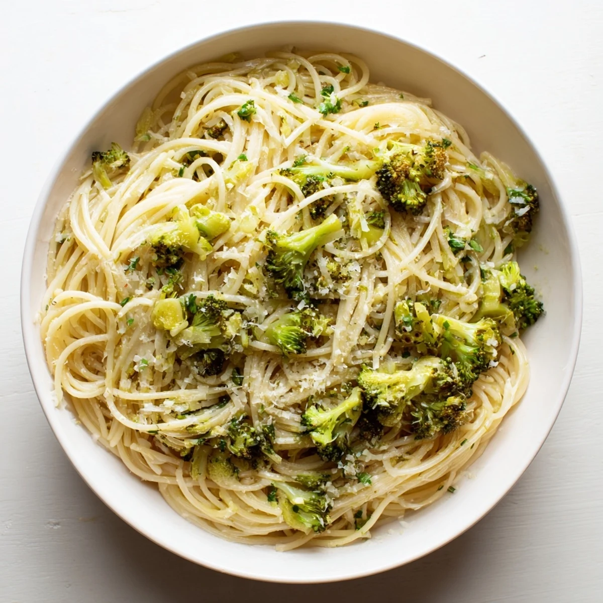 Roasted Garlic Lemon Broccoli Pasta