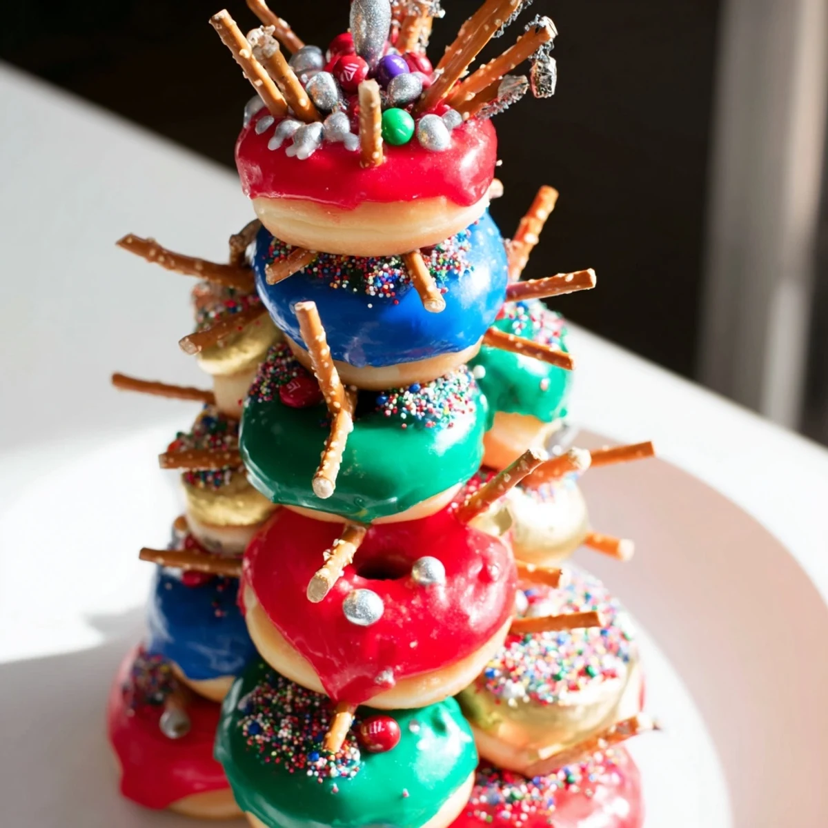 Donut Stack Christmas Tower