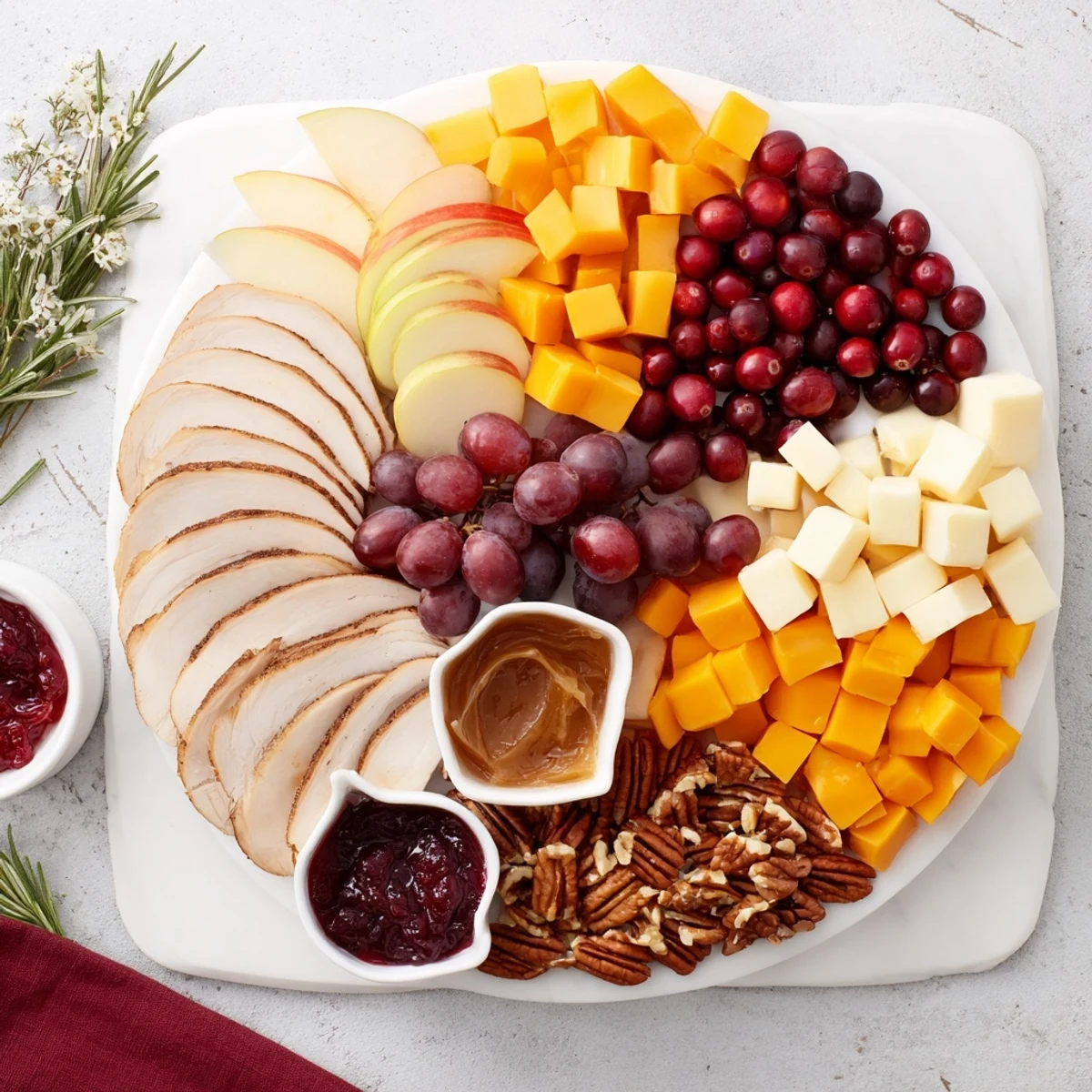 Turkey Cheese Cracker Board