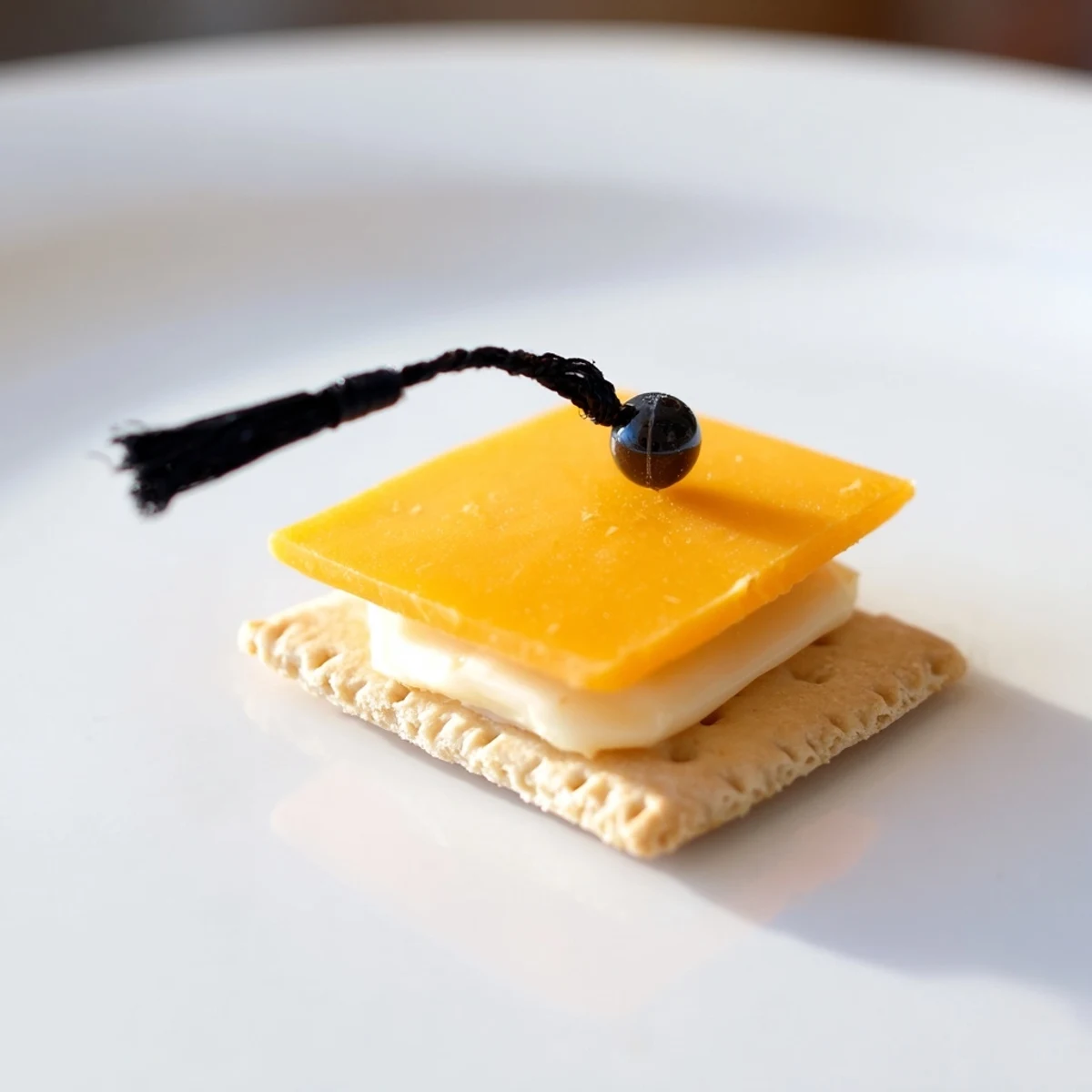 Festive Graduation Cap Snacks arranged on a platter, ready for a celebratory party.