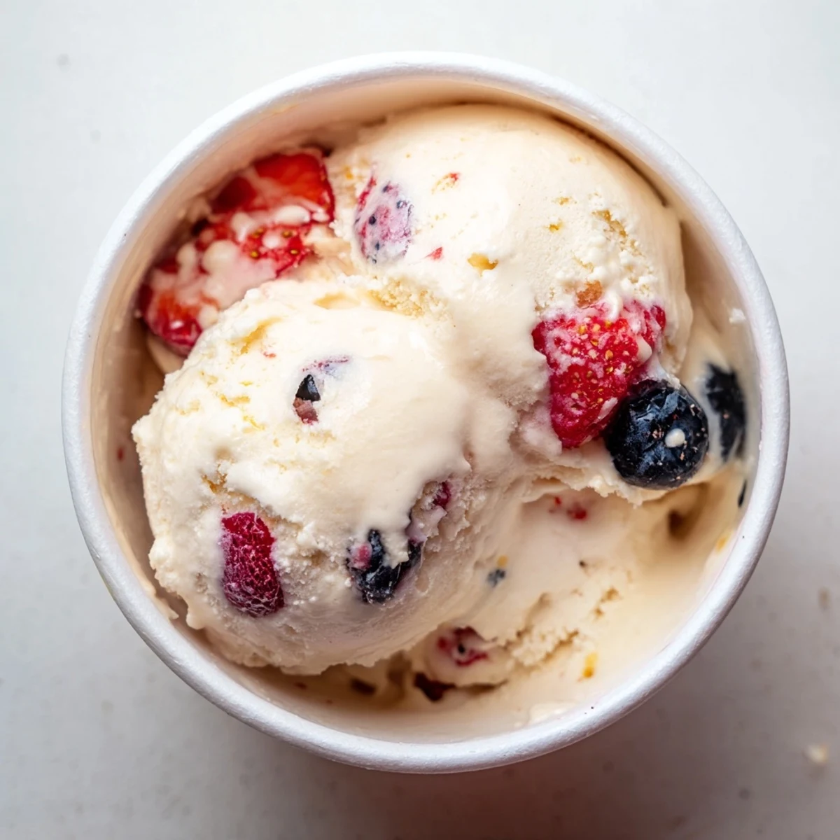 Creamy Cottage Cheese Ice Cream, fresh from the blender, offers a delightful and healthy treat option.