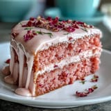 Elegant Bridal Shower Rosé Velvet Cake, showcasing a lovely pink hue and rich finish.