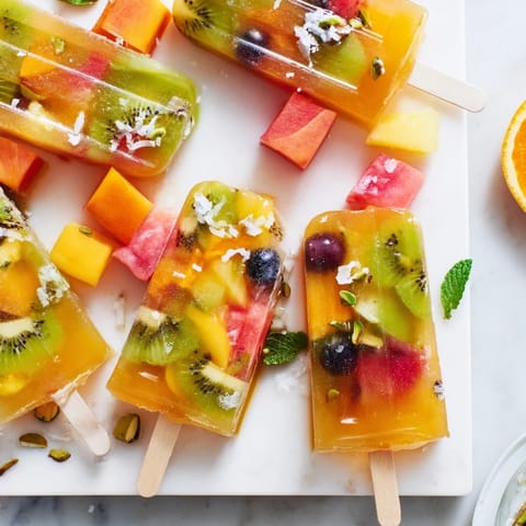 A colorful Summer Popsicle Board overflowing with refreshing fruit, perfect for a hot day's treat.