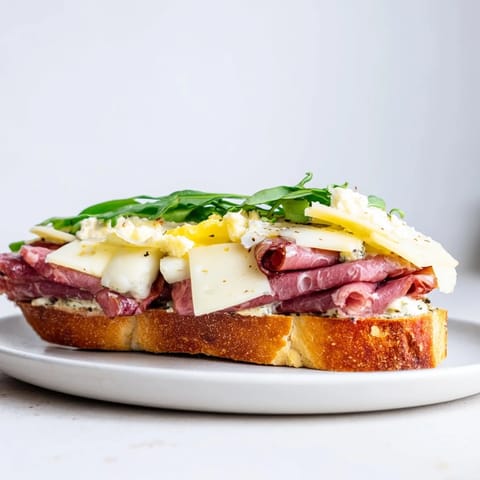 Platter brimming with layers of Festin du Château Royal Sandwiches, perfect for a French-inspired luncheon.