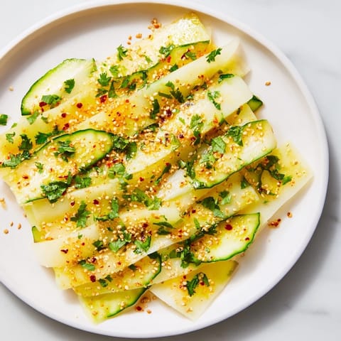 Jicama Cucumber Slice Stack