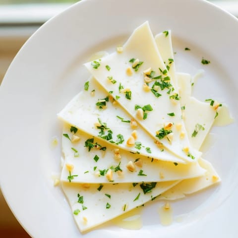 Crisp Swiss cheese slices arranged in a fan, ready to enjoy as a simple appetizer.