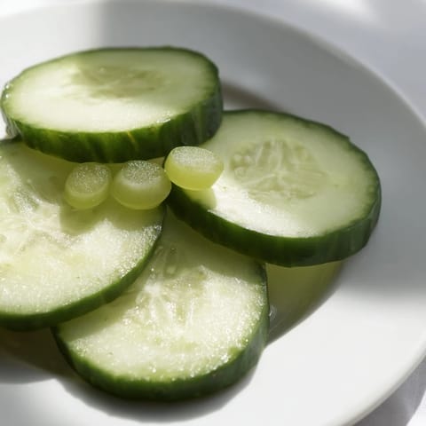 Freshly arranged Lucky Four-Leaf Clover Snack, a festive St. Patrick's Day appetizer with bright green cucumber leaves.