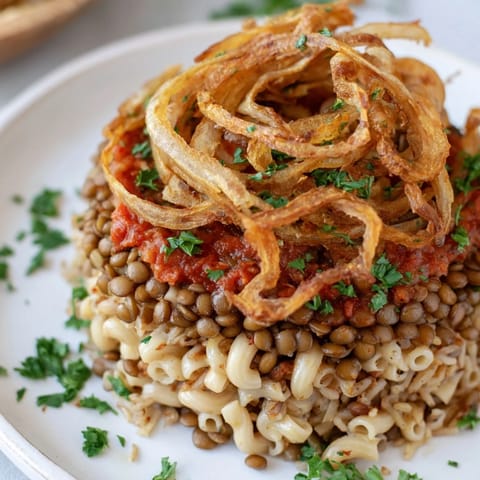 Egyptian Koshari Layered Dish