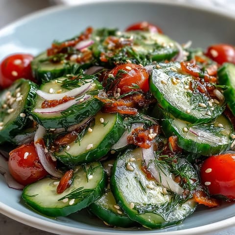 Refreshing Crunchy Cucumber Salad