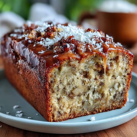 Fragrant slices of Vegan Cardamom Guava Banana Bread served on a tropical plate with lime zest and guava garnish.