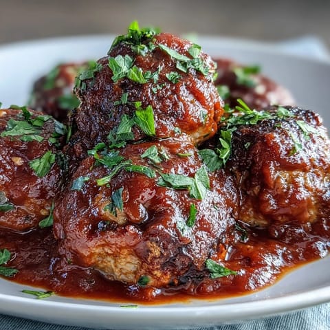 Housewarming Slow Cooker Meatballs in Marinara sauce, tender and juicy, served in a rich, savory tomato base with fresh herbs and Parmesan.