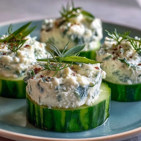 Derby Day Benedictine Cucumber Canapés: creamy cucumber spread on crisp baguette bites.