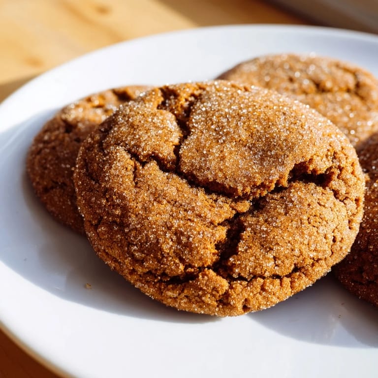 Freshly baked gooey soft molasses cookies with a dusting of sugar, perfect for sharing and enjoying.