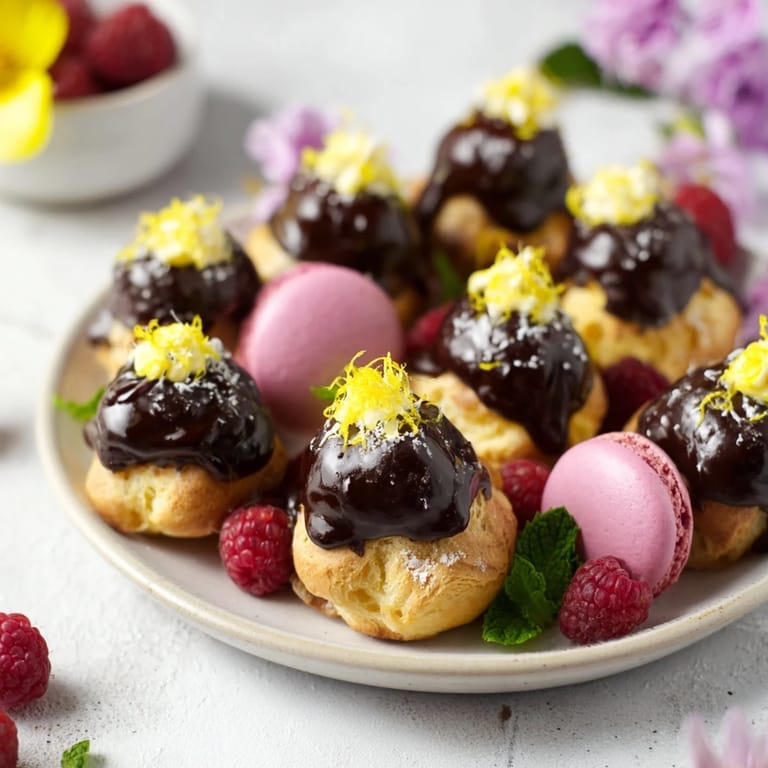 The elegant Montgolfière dessert platter: imagine creamy chocolate and bright lemon in tiny tartlets.