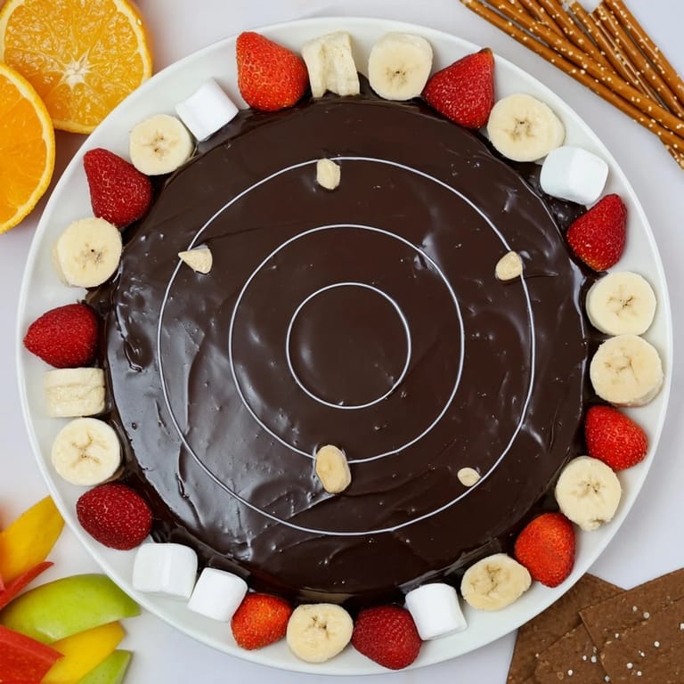 Delicious dark chocolate Spiderweb Ganache Board, beautifully garnished, perfect for a festive Halloween party dessert.