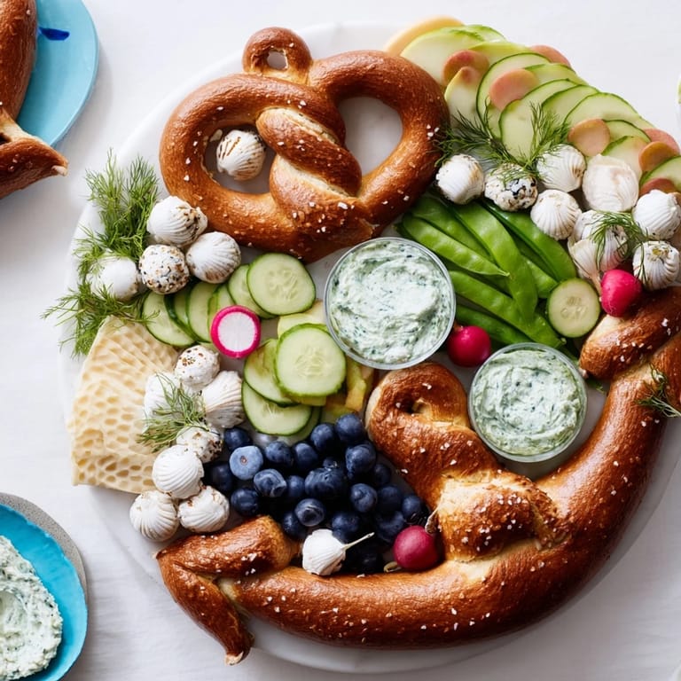 Coastal-themed Anchor Maritime Board with an artistic anchor shape comprised of delicious snack items, ready to enjoy.