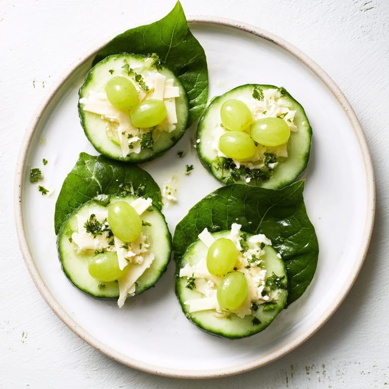 Colorful Lucky Four-Leaf Clover Snack on a plate, featuring cucumber, cheese, and a celery stem for a tasty bite.