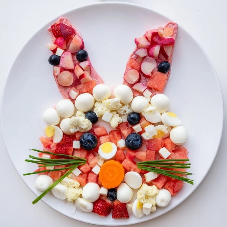 Festive Bunny Silhouette appetizer, arranged with olives, offering a fresh, fun, and easy party spread.