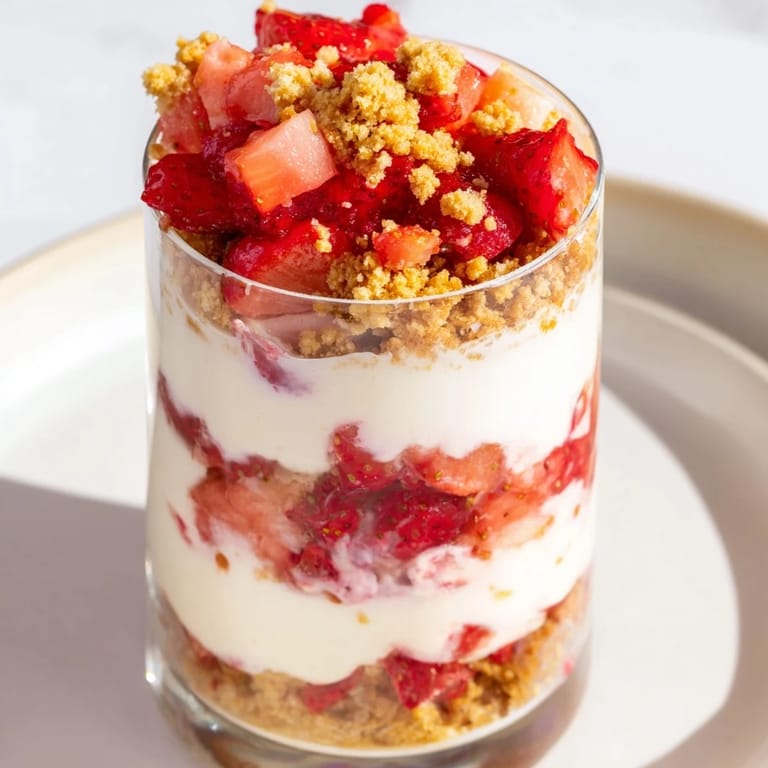 Get ready for a delicious treat: these easy Strawberry Cheesecake Parfait cups are beautifully presented.