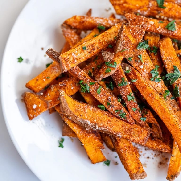 These flavorful Cajun spiced sweet potato fries are seasoned perfectly and ready to serve with your favorite dip.