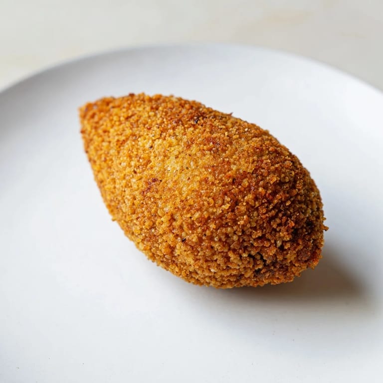 A close-up of delicious, freshly fried Lebanese Kibbeh, ready to be enjoyed with a dipping sauce.
