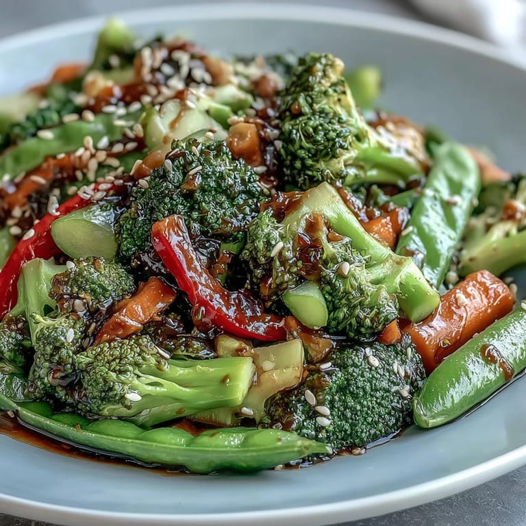 A quick, aromatic vegan ginger stir-fry with colorful bell peppers and mushrooms, sizzling in a wok for a healthy meal.
