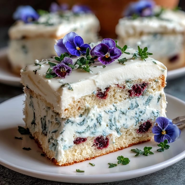 Elegant spring cake with pressed edible flowers, beautifully arranged for a garden-inspired celebration.