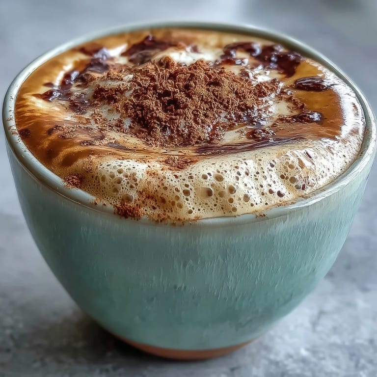 Vibrant Adaptogens Latte served in a mug, a soothing, plant-based, spiced, delicious beverage.