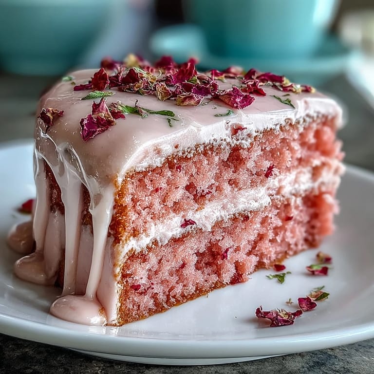 Elegant Bridal Shower Rosé Velvet Cake, showcasing a lovely pink hue and rich finish.